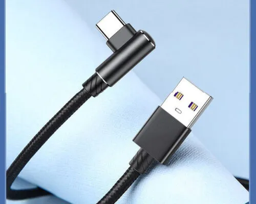 Nylon Braided 90 Degree USB Type-C Cable
