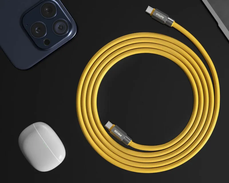 240W type c liquid soft silicone charging cable - Image 3