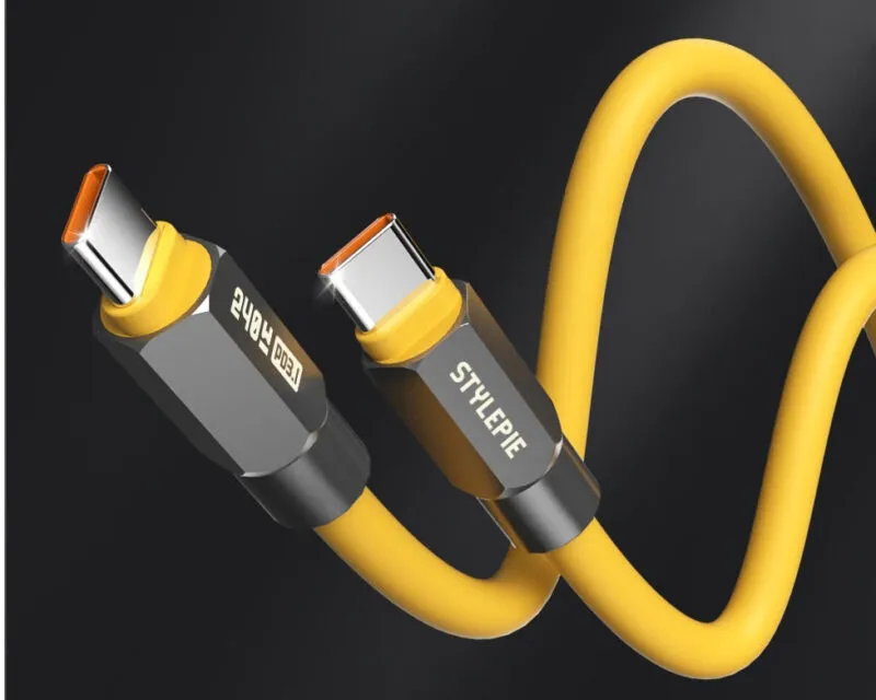 240W type c liquid soft silicone charging cable - Image 4