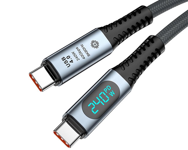 PD240W USB4 data cable compatible with Thunderbolt