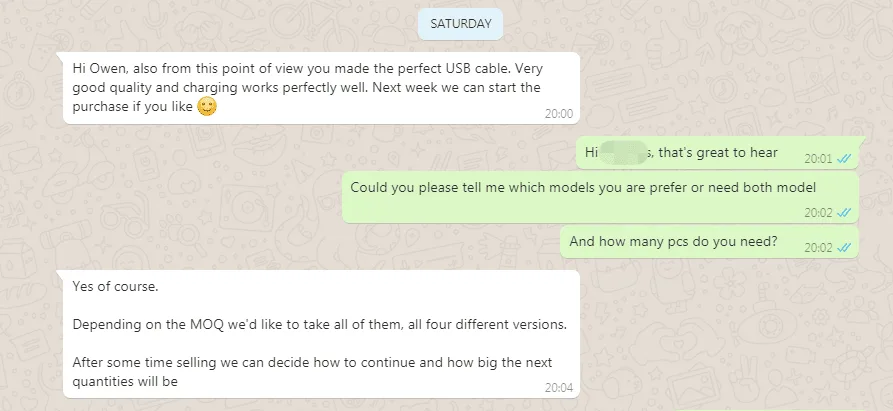 Customers' Feedback
