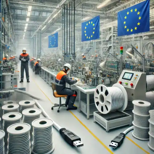 High-quality USB cable factory production line for European export market