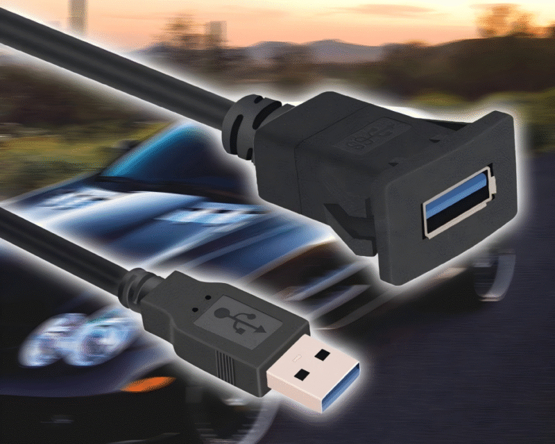 Car dashboard extension cable USB 3.0 panel waterproof cable Usb3.0 Extension For Car 1m - Image 3