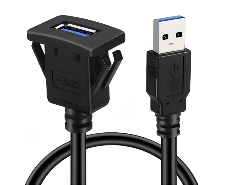 Car dashboard extension cable USB 3.0 panel waterproof cable Usb3.0 Extension For Car 1m - Image 7