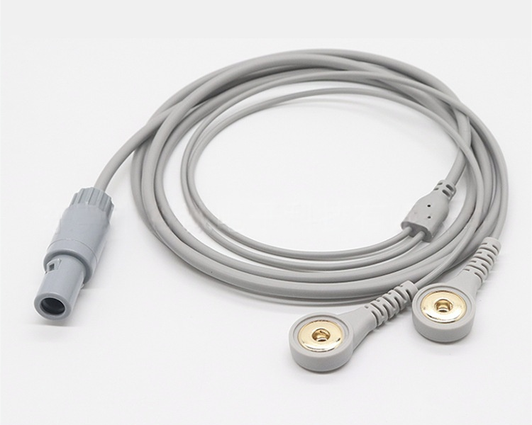 Lemo self-locking plug to 4.0 electrode snap lead cable