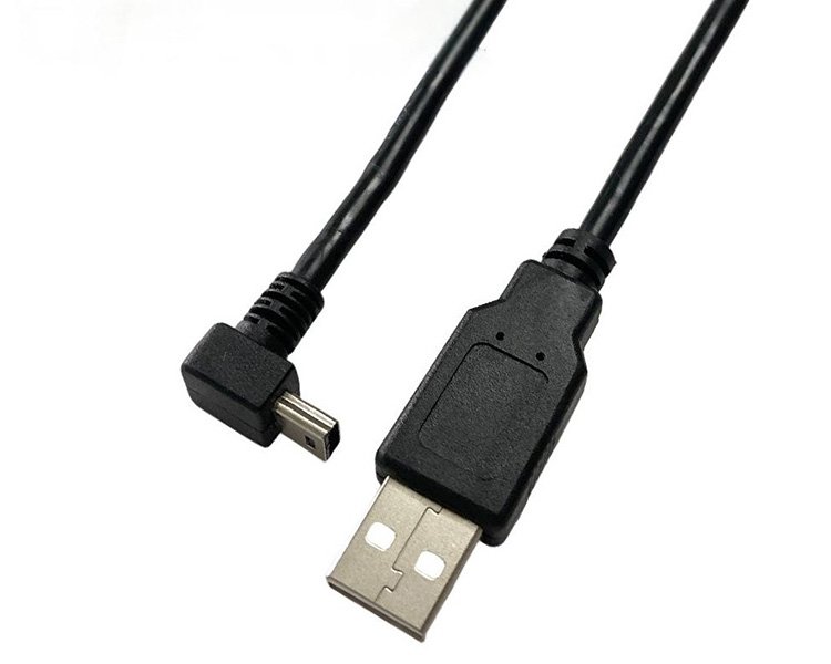 90 Degree Mini USB Cable USB 2.0 Type a Male to Mini USB 5P Cable