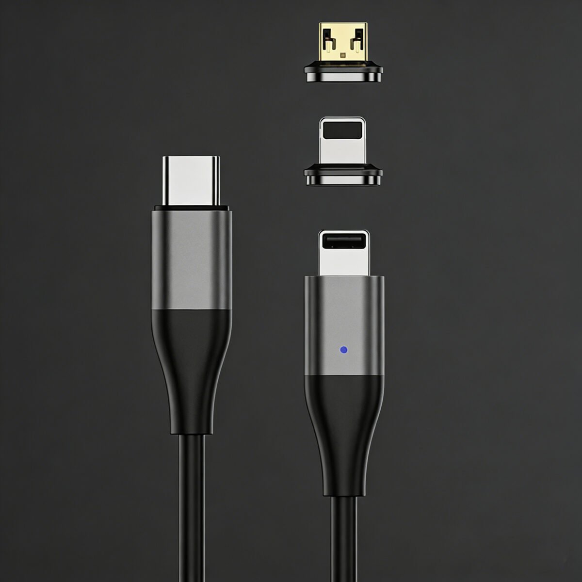 Magnetic USB cable 3in1