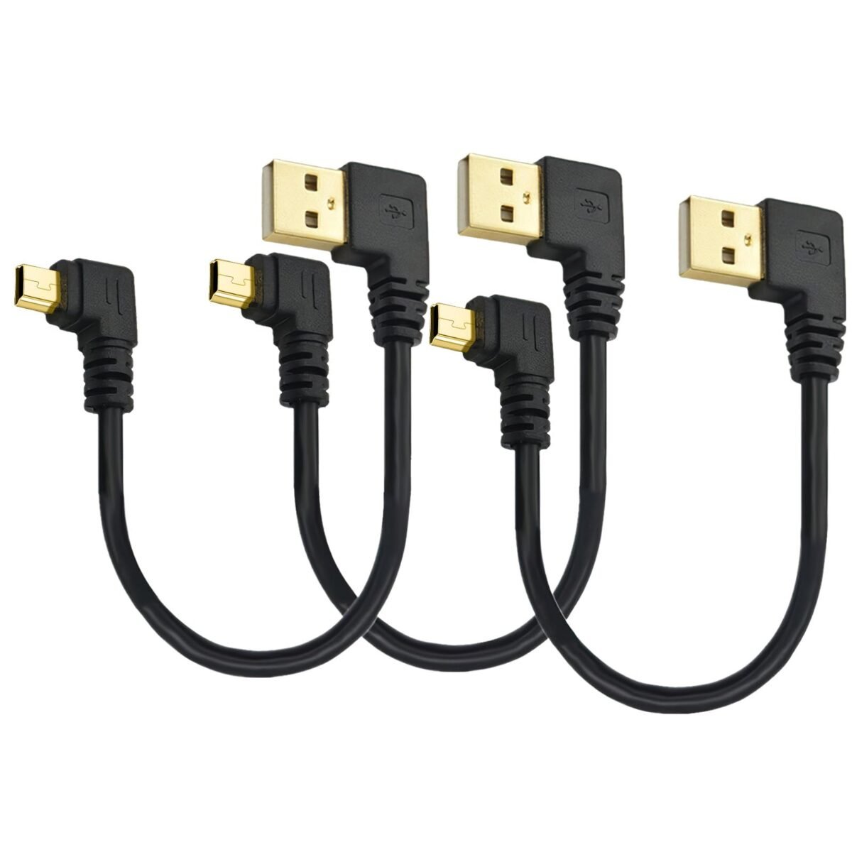 Mini USB cables Right-Angle & Space-Saving Design
