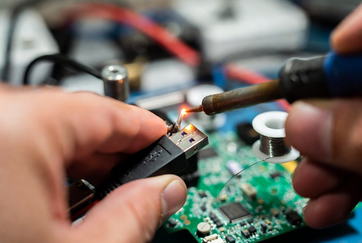 R&D team designing custom USB cables for OEM clients