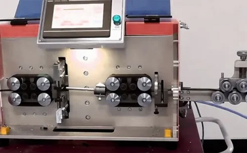 Automated wire cutting and stripping machines
