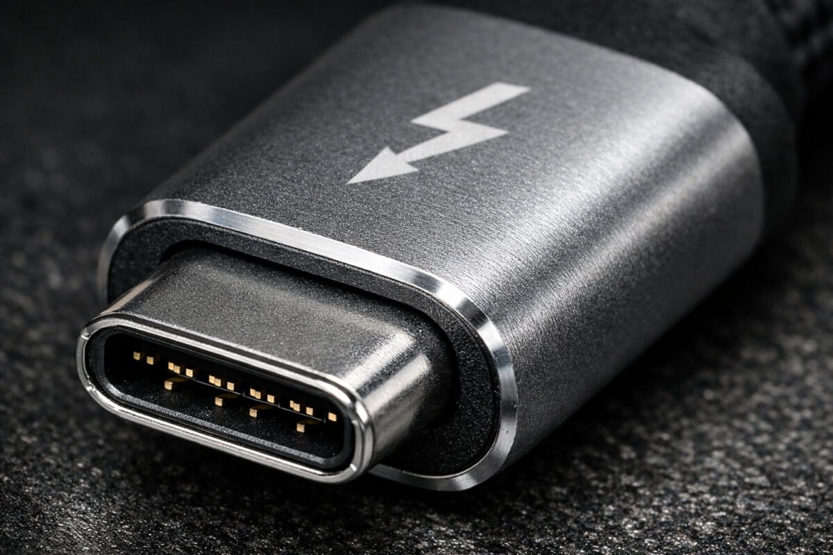 USB Type-C connector macro shot