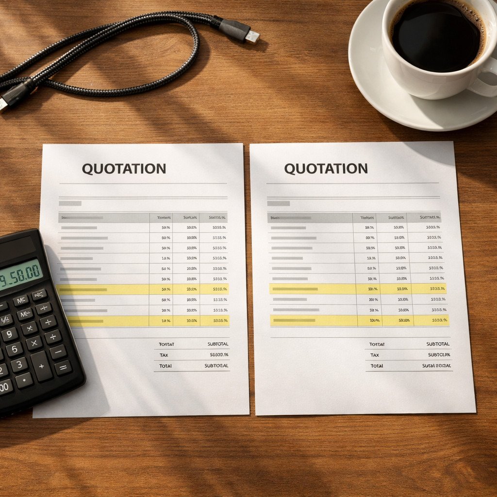 USB-IF vs MFi Certification Cost Comparison Chart Bar chart comparing USB-IF certification fixed costs versus MFi certification per-unit variable costs for European importers