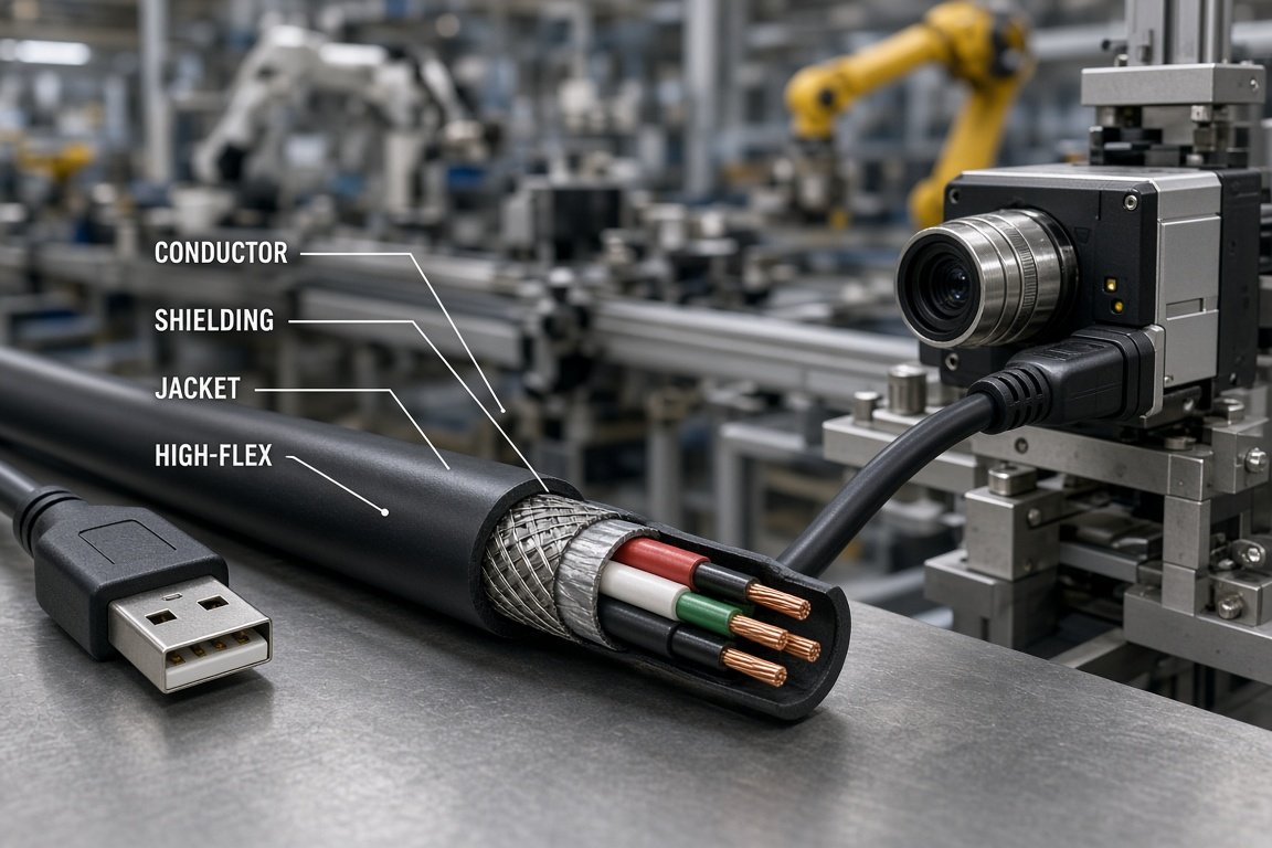 USB cable material and construction – conductor, shielding, jacket